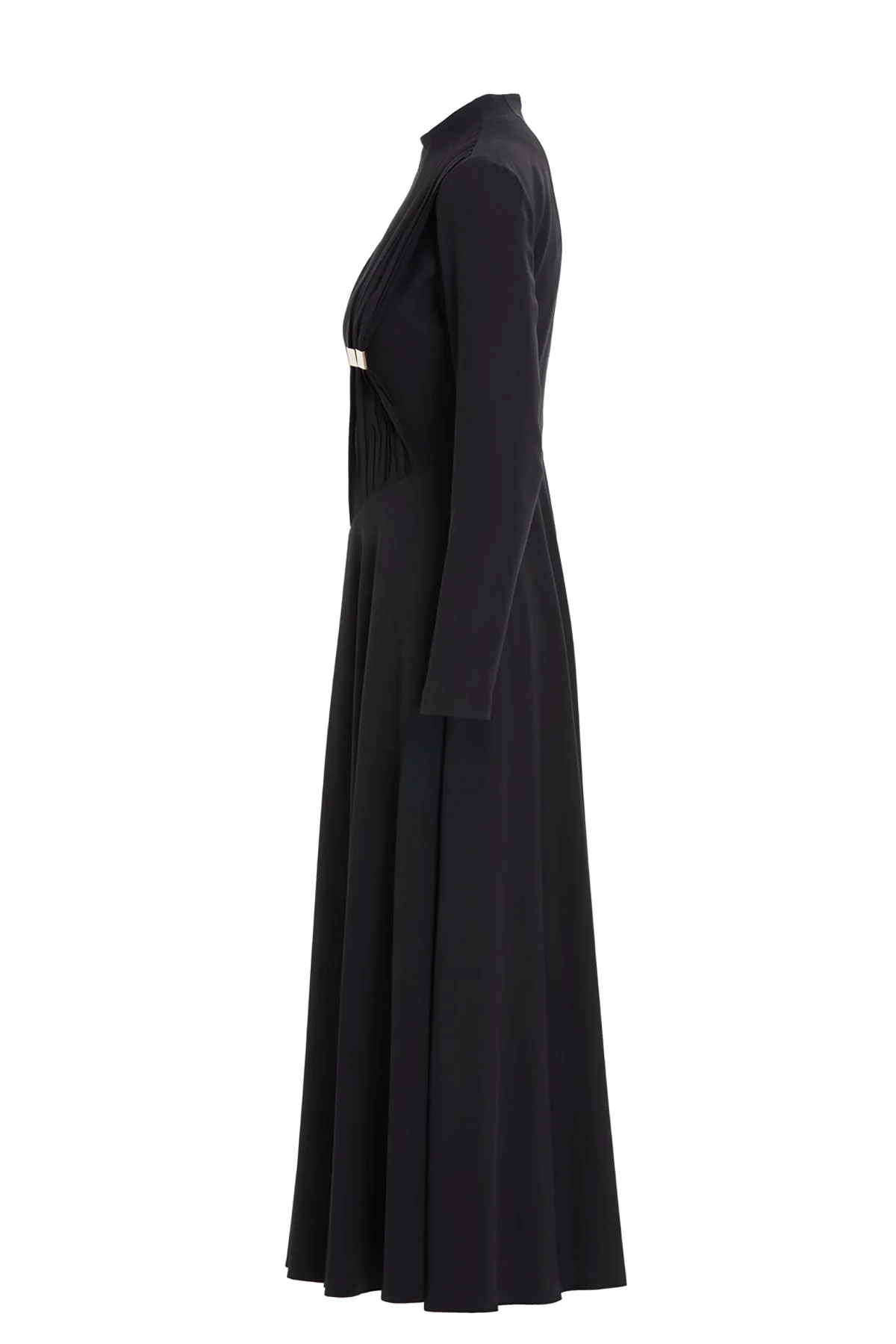 Black Midi Mock Neck Dress - Image 2