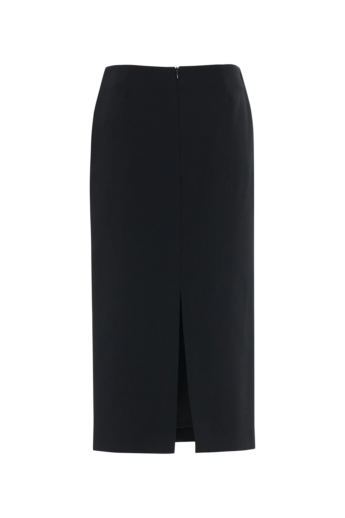 Black Midi Skirt with Bead Detail - Image 3