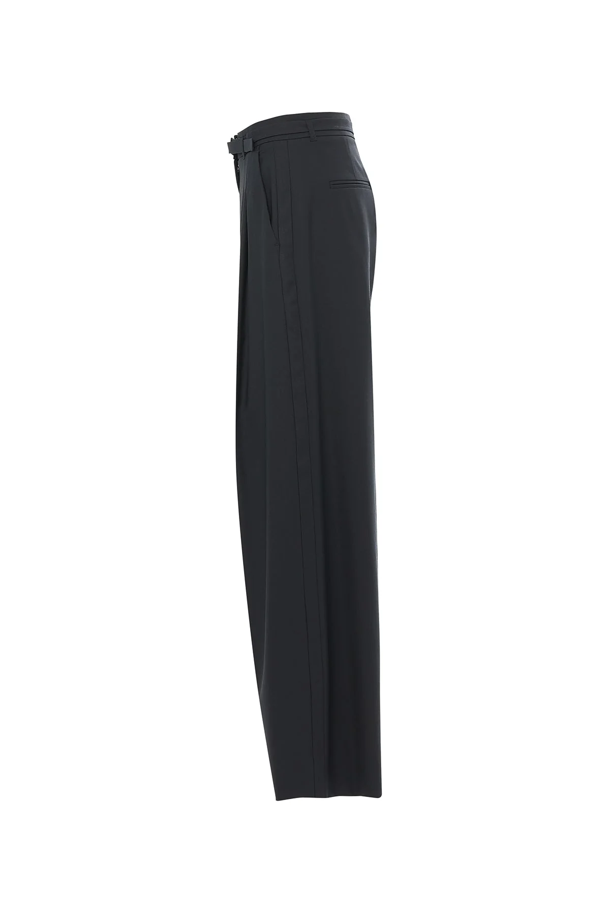 Black Palazzo Pants with Hook Closure - Image 5