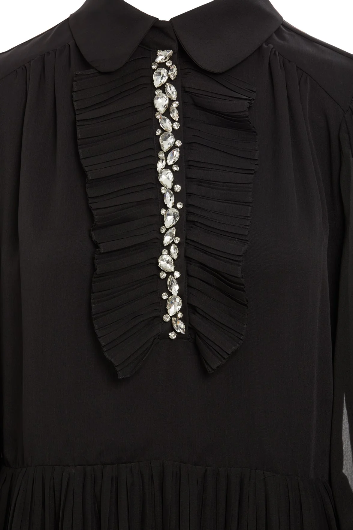 Black Pleated Maxi Dress - Image 2