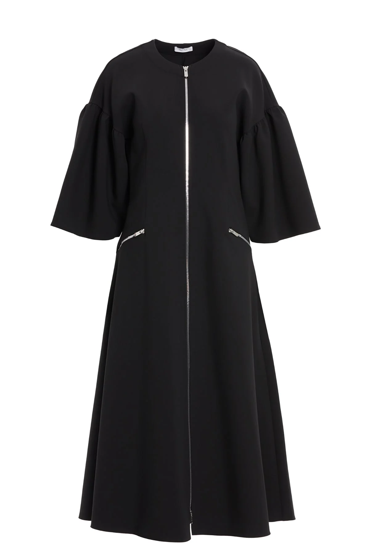 Black Pocketed Midi Dress
