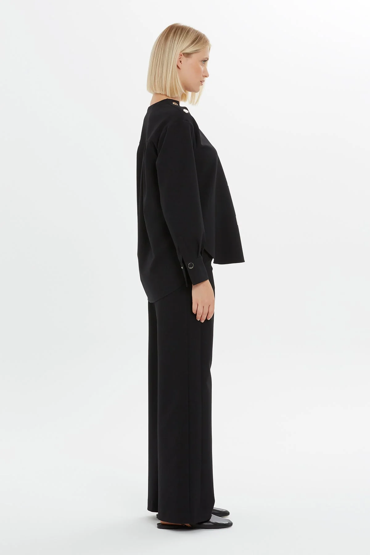 Black Printed Long-Sleeve Sweatshirt - Image 2