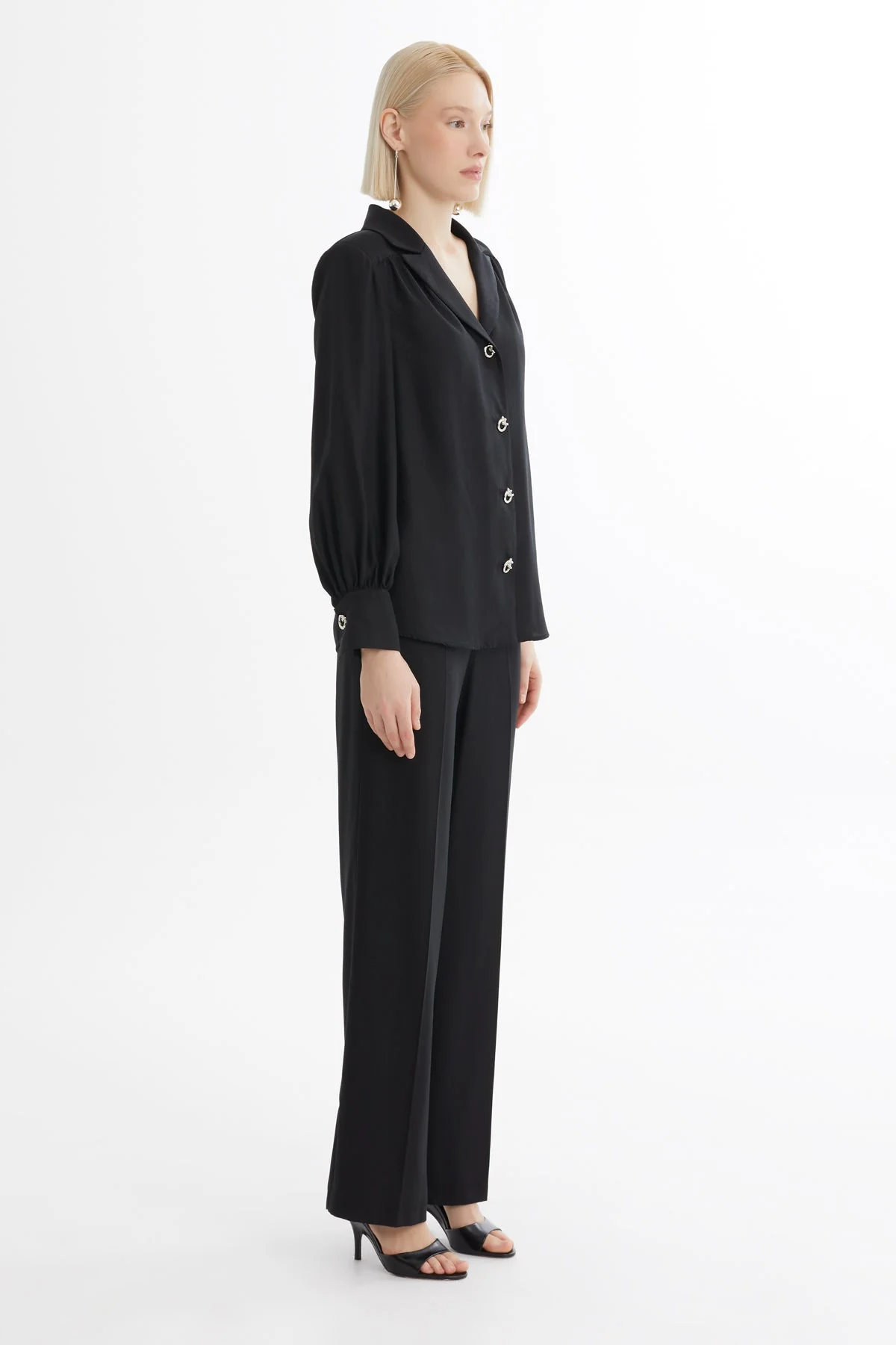 Black Shirt and Pants Two-Piece Set - Image 3