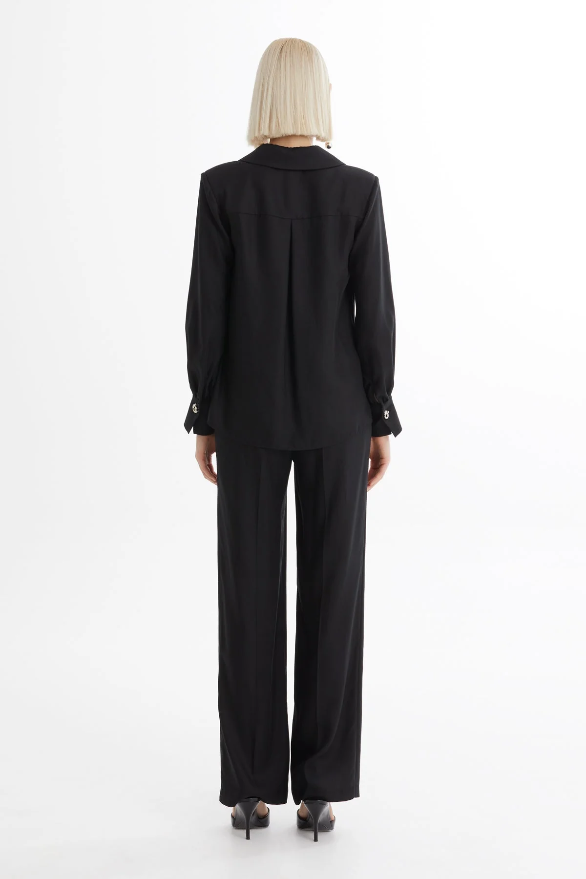 Black Shirt and Pants Two-Piece Set - Image 4