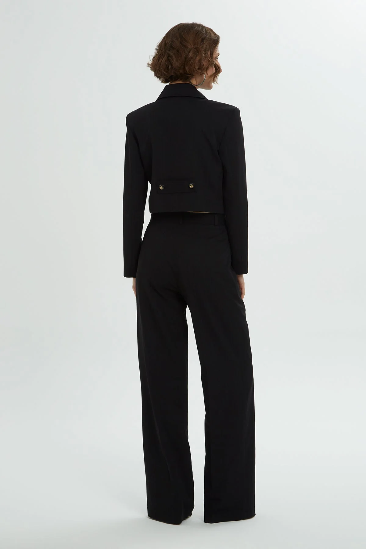 Black Short Jacket and Trousers Co-Ord Set - Image 5