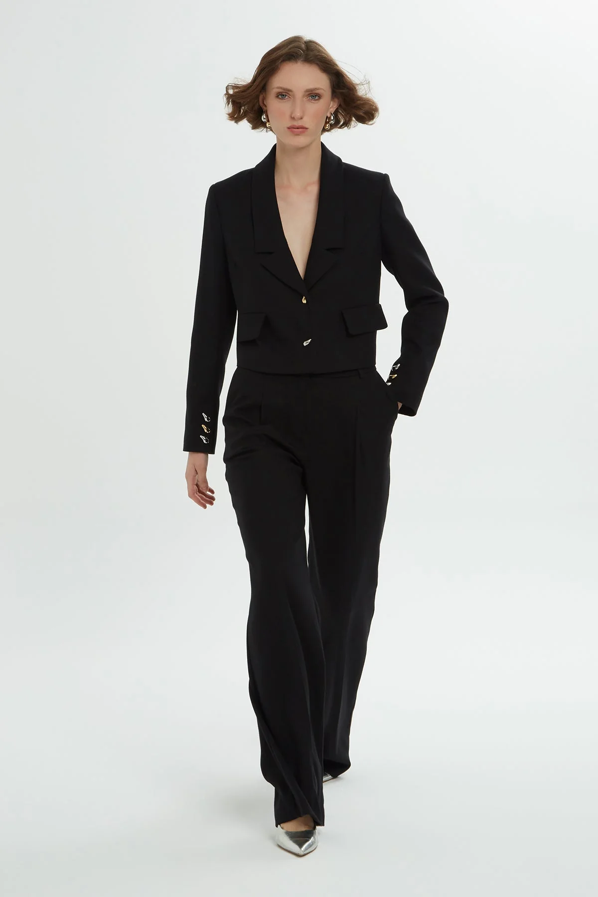 Black Short-Jacket Co-Ord Set