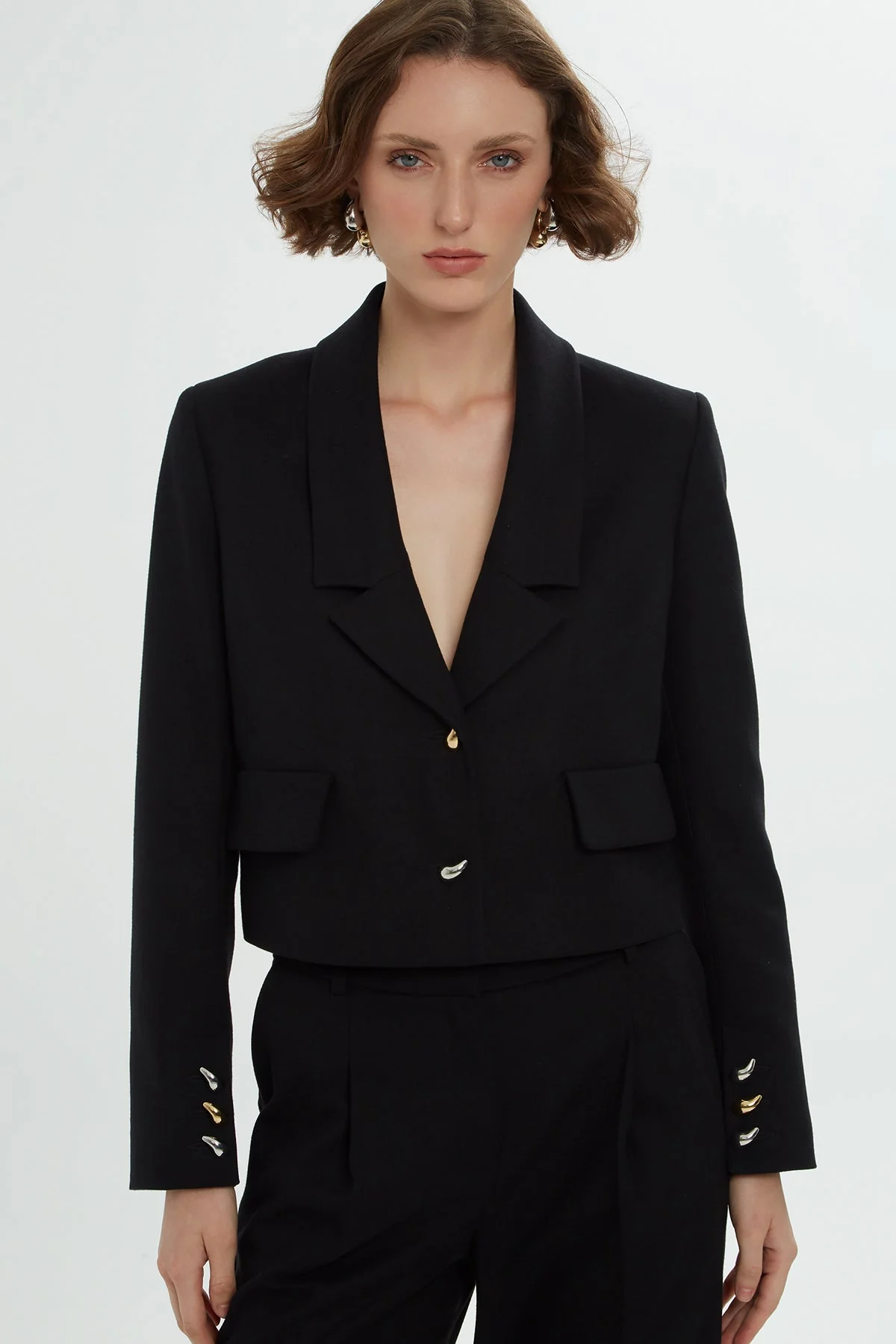 Black Short-Jacket Co-Ord Set - Image 3