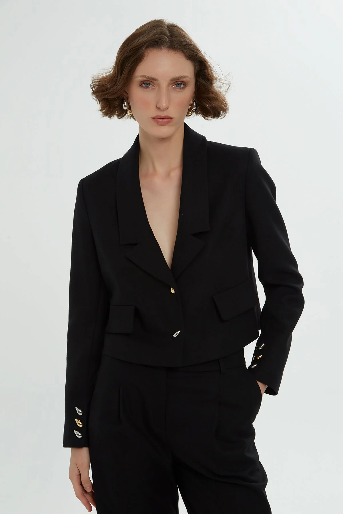 Black Short-Jacket Co-Ord Set - Image 4