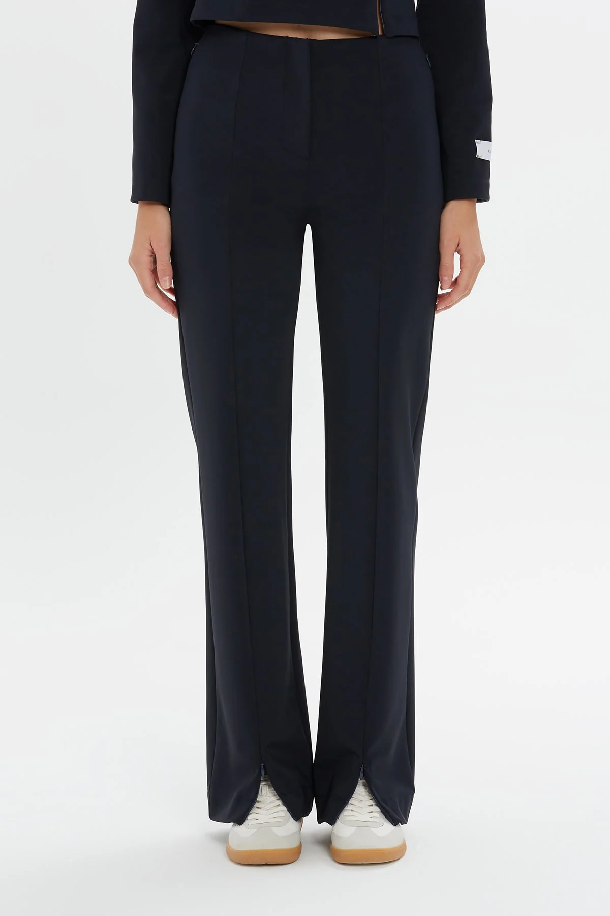 Black Slit Detail Pants