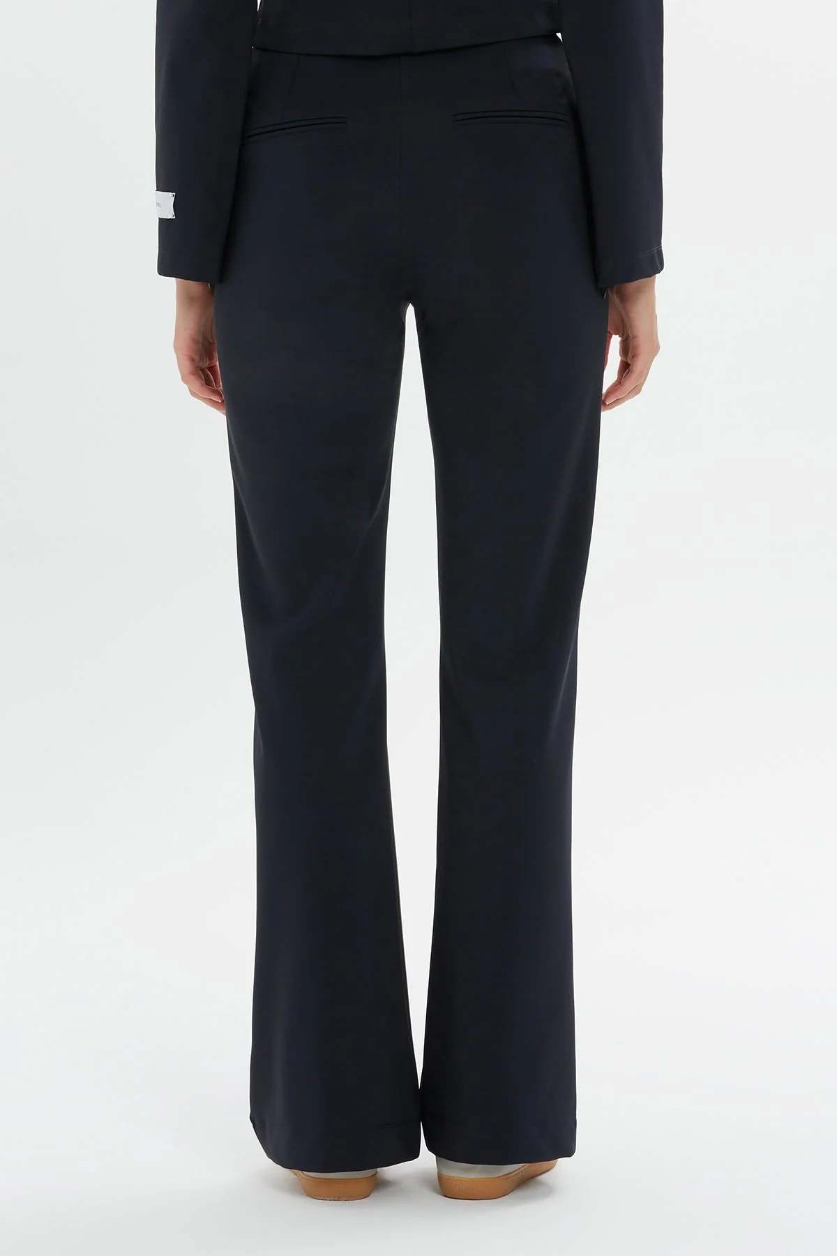 Black Slit Detail Pants - Image 3