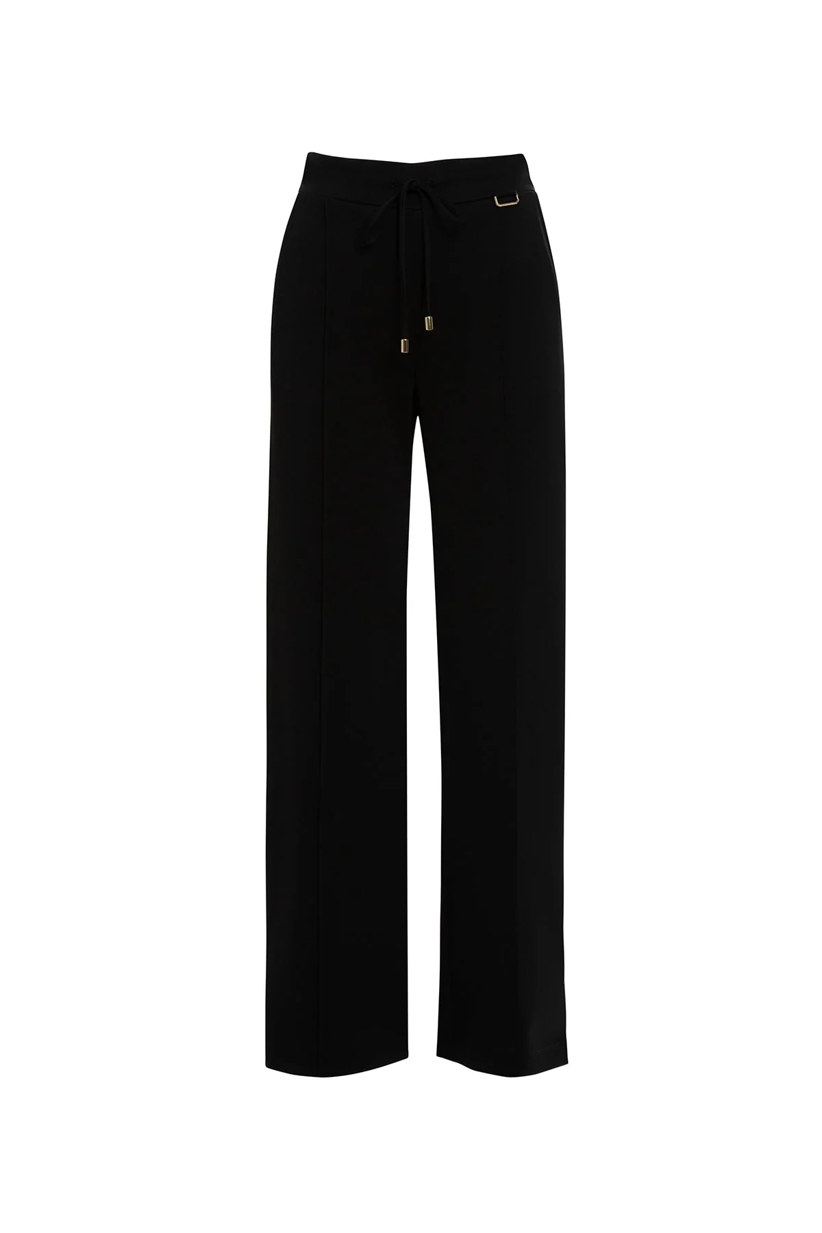 Black Straight-Leg Drawstring Sweatpants
