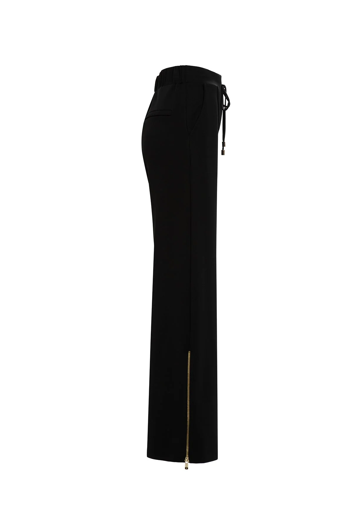 Black Straight-Leg Drawstring Sweatpants - Image 2
