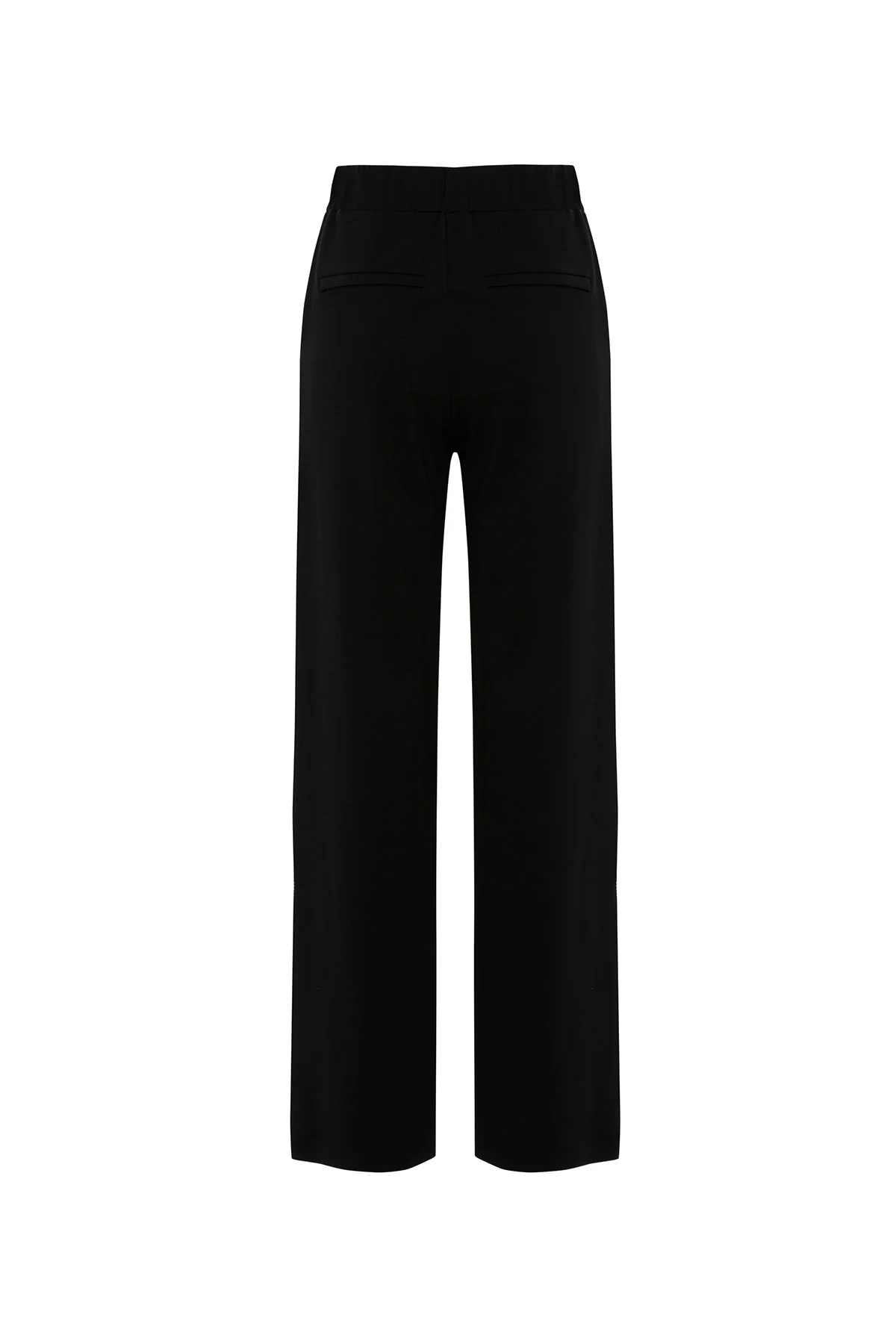Black Straight-Leg Drawstring Sweatpants - Image 3
