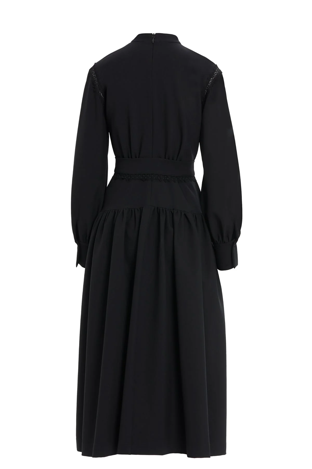 Black Stripe-Detail Midi Dress - Image 3