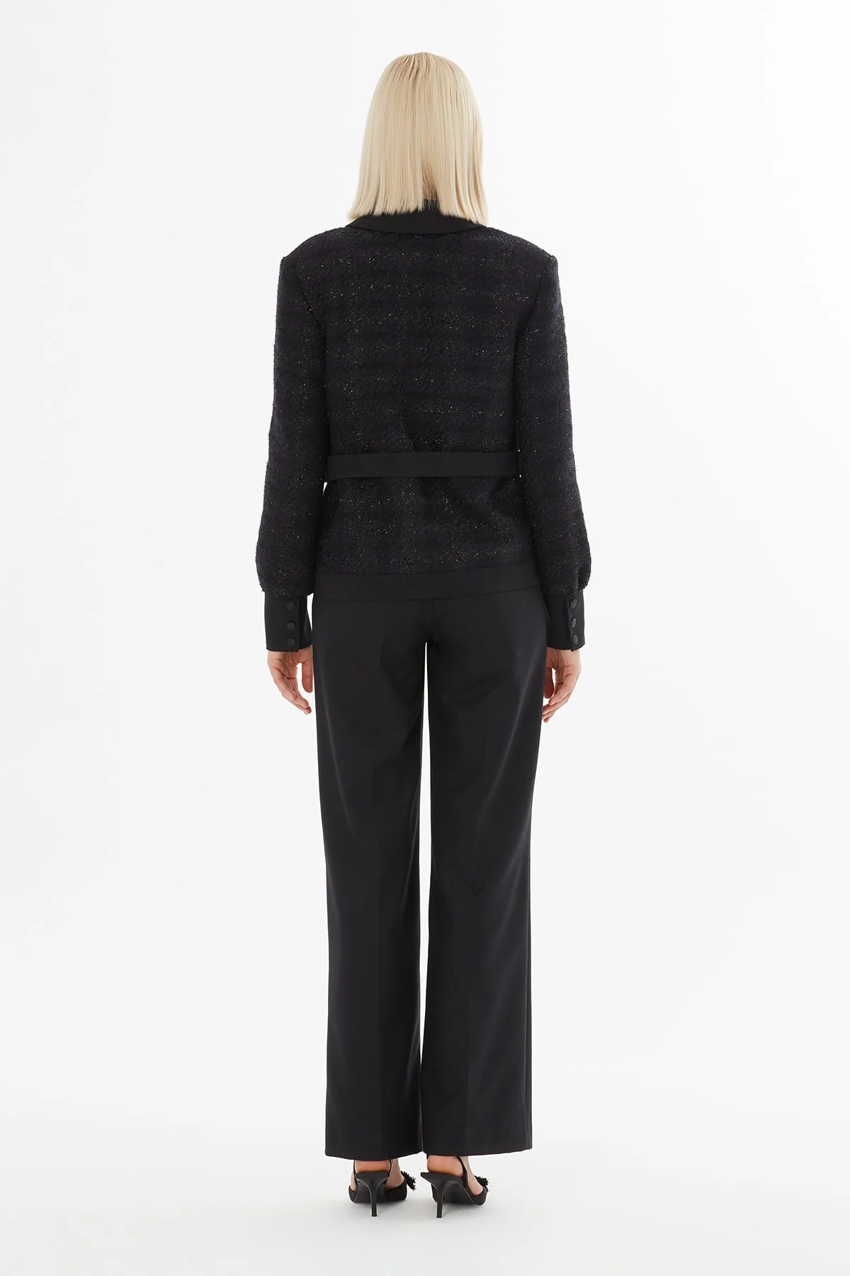 Black Suit with Button Details - Image 4