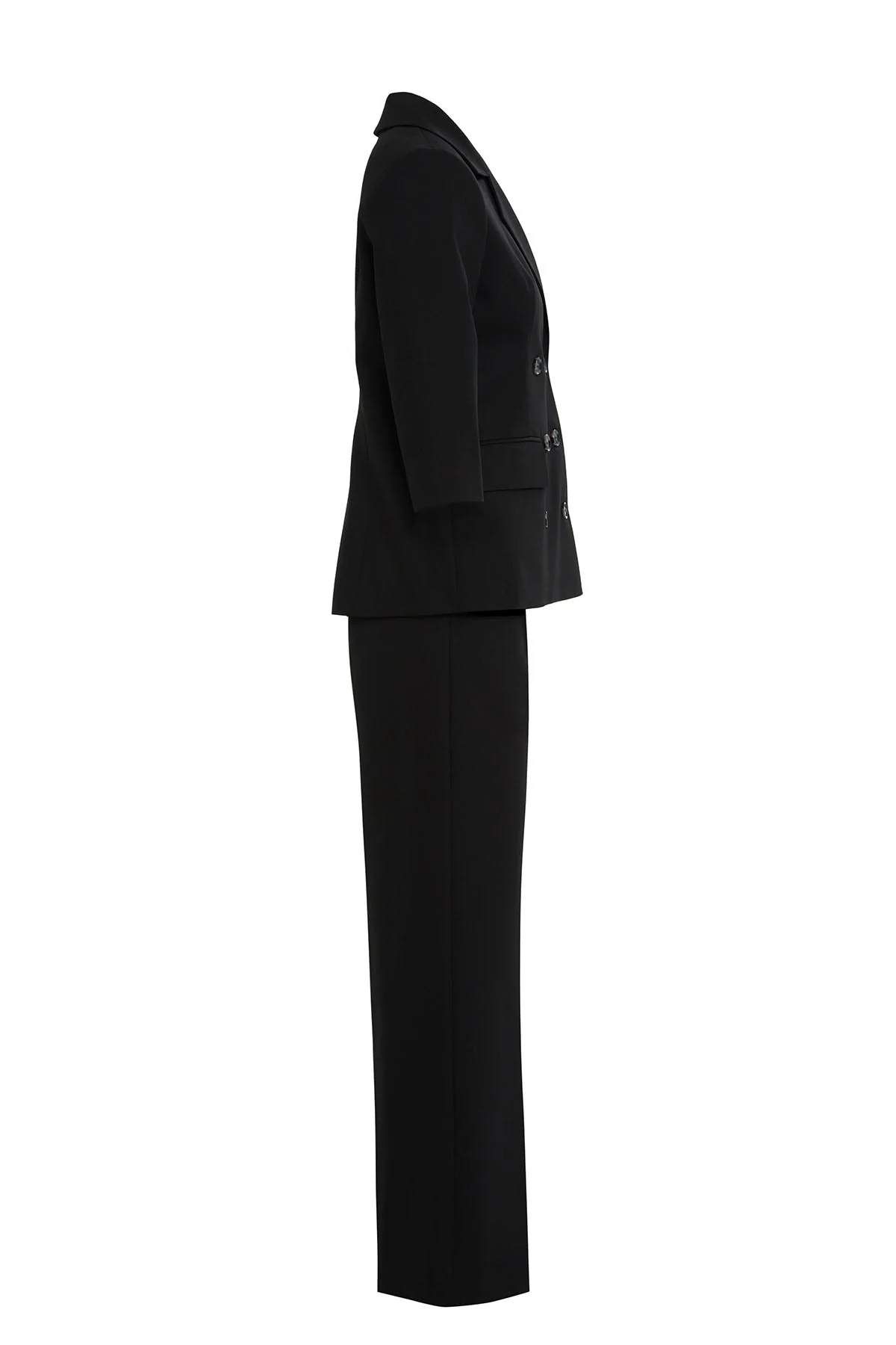 Black Suit with Buttoned Jacket - Image 2