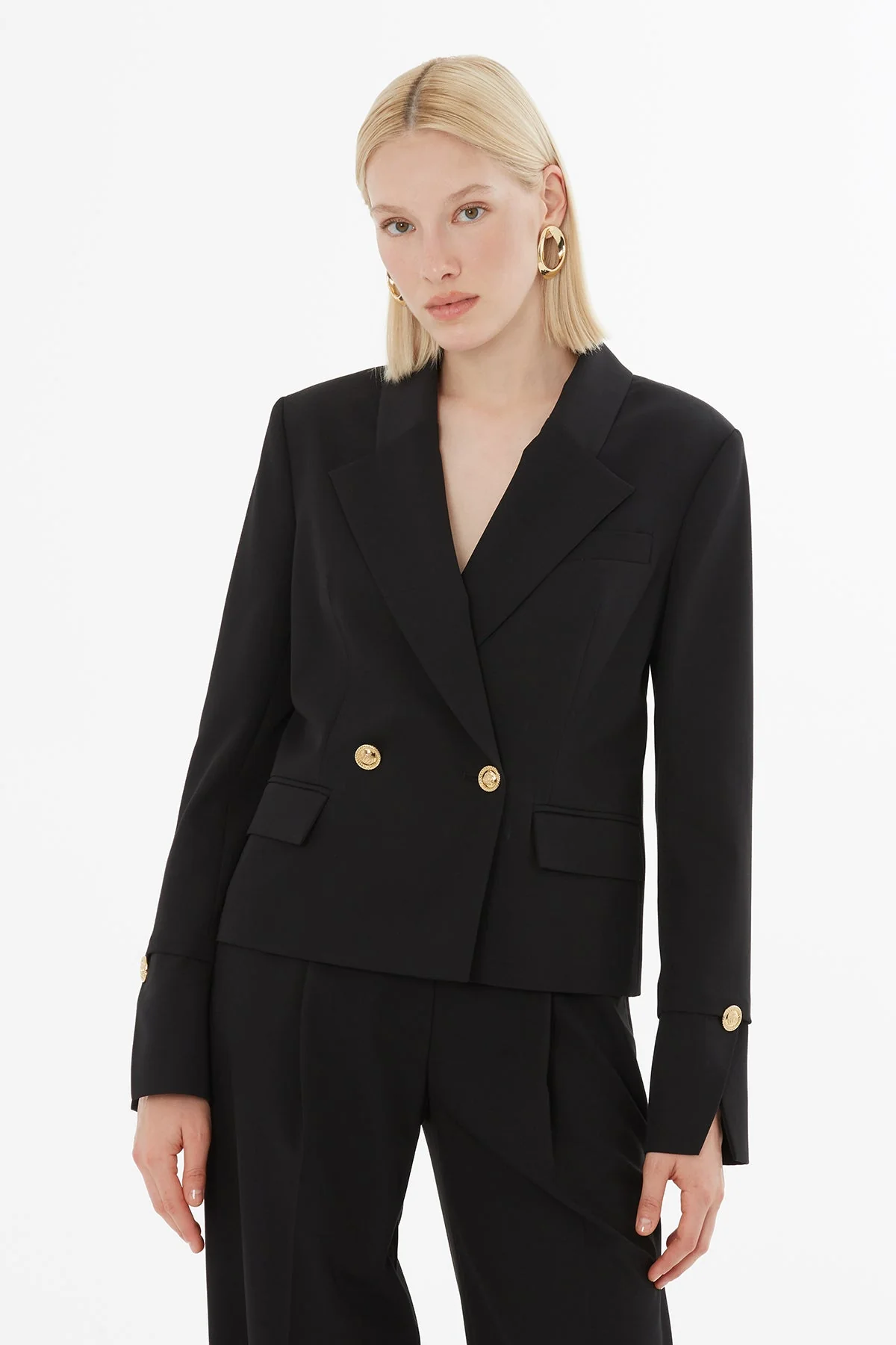 Black Suit with Double-Breasted Jacket - Image 3