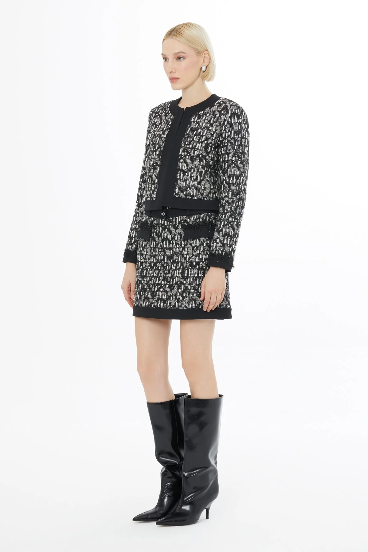 Black Suit with Jacket and Skirt - Image 3