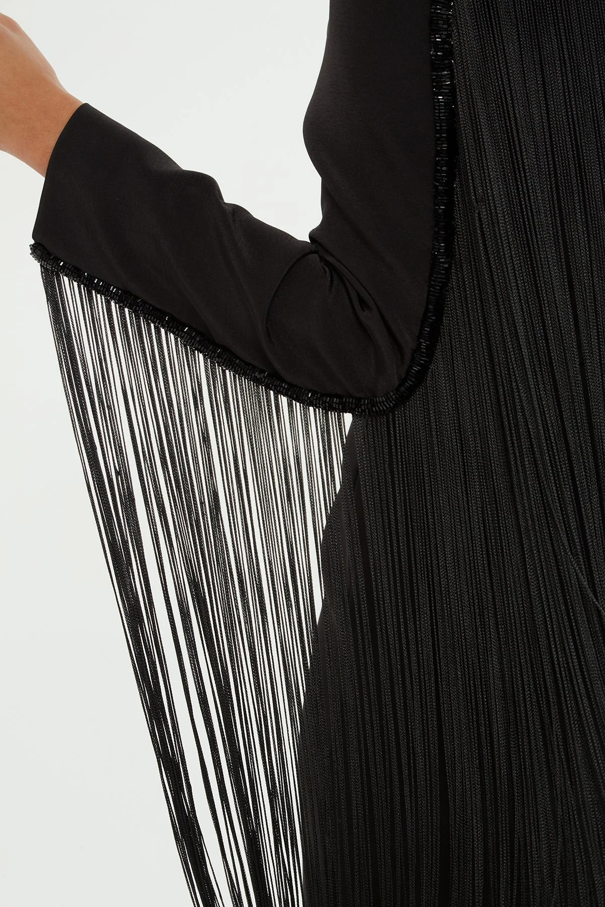 Black Tassel-Detail Maxi Dress - Image 2