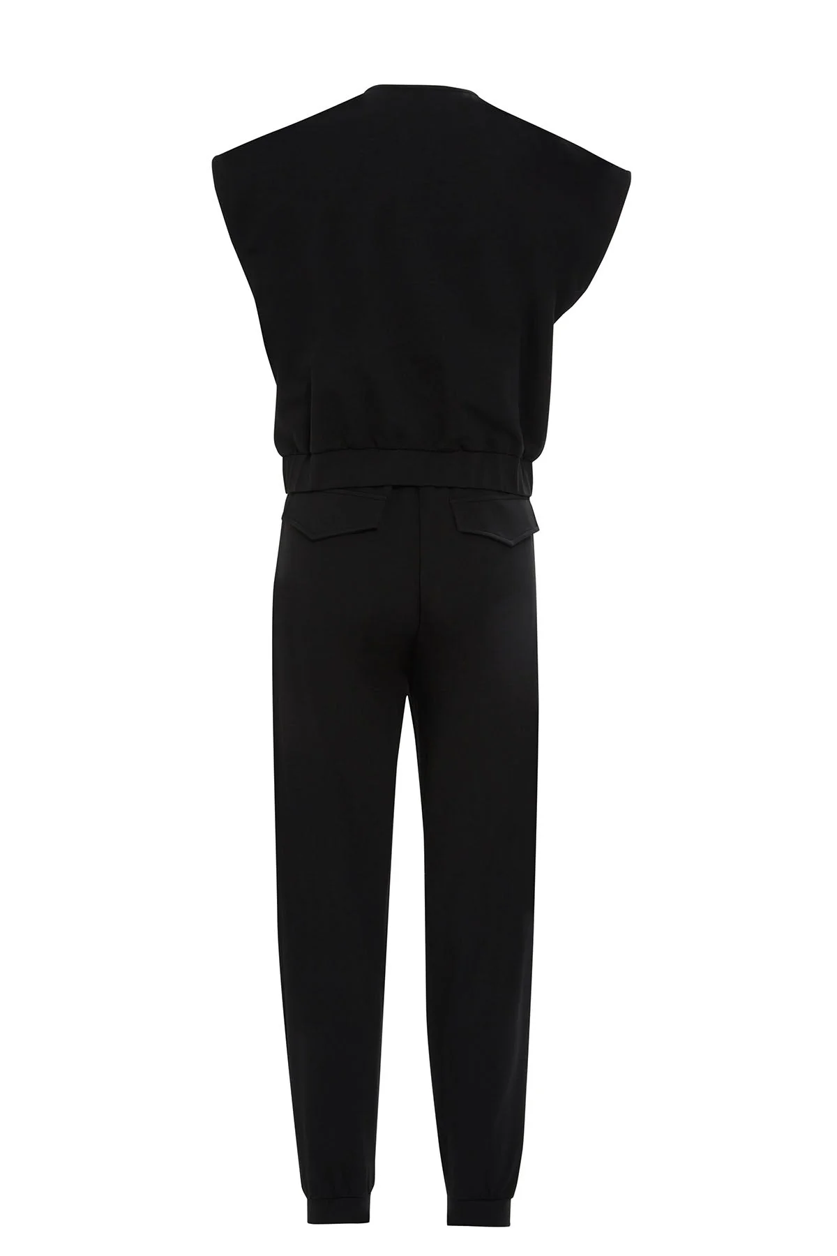 Black Vest-Layered Tracksuit - Image 3