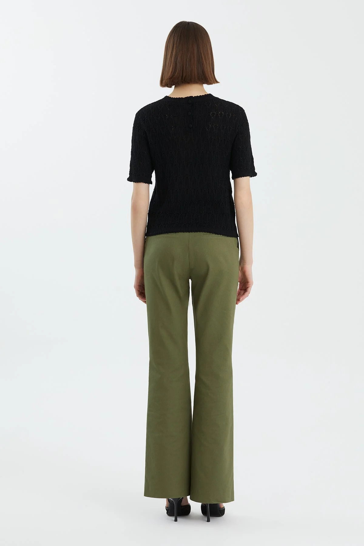 Black Wool-Blend Crewneck Knit - Image 3