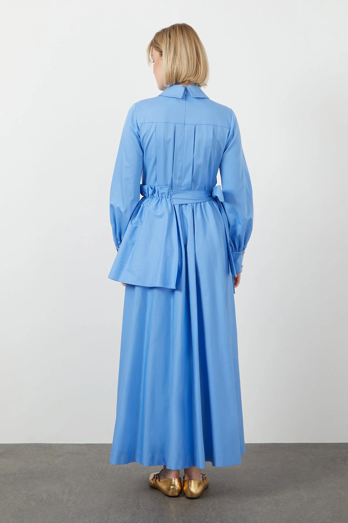 Blue Button-Detail Maxi Dress - Image 5