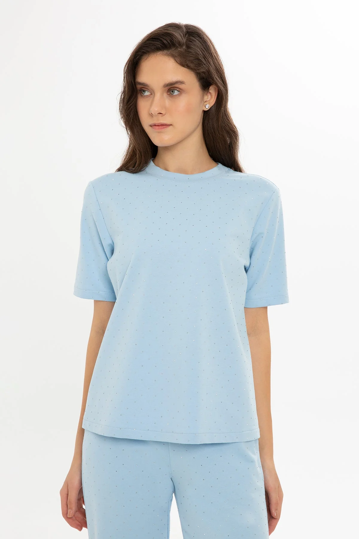 Blue Embellished Tracksuit