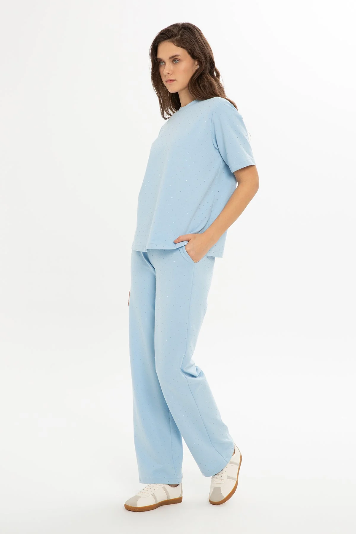 Blue Embellished Tracksuit - Image 2