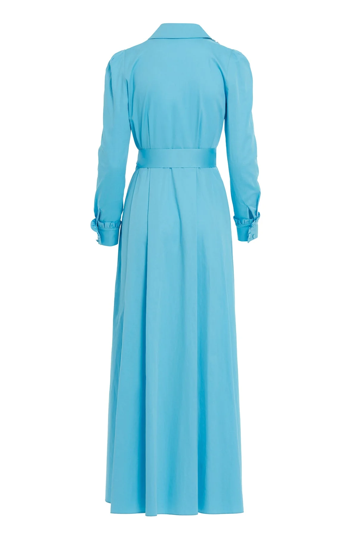 Blue Embroidered-Collar Maxi Dress - Image 5