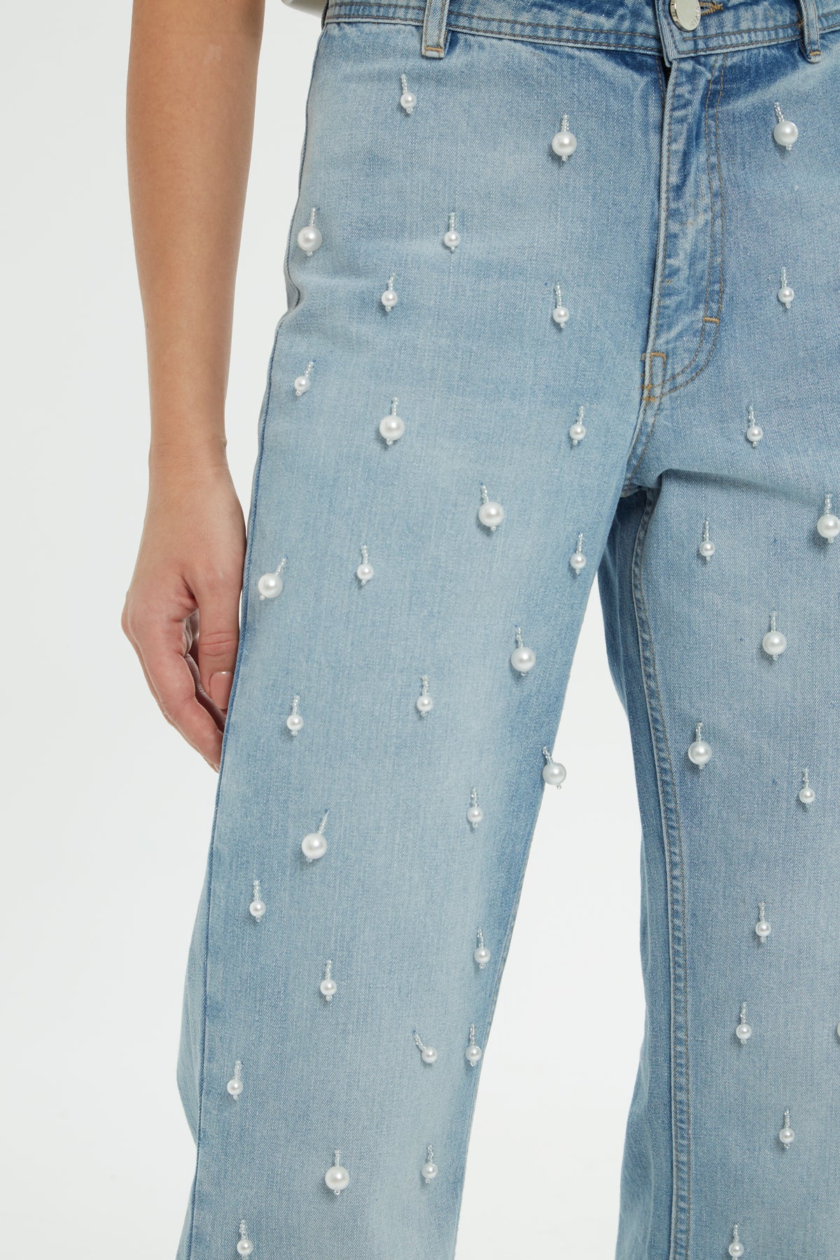 Blue Jacron Detailed Flare Jeans - Image 2