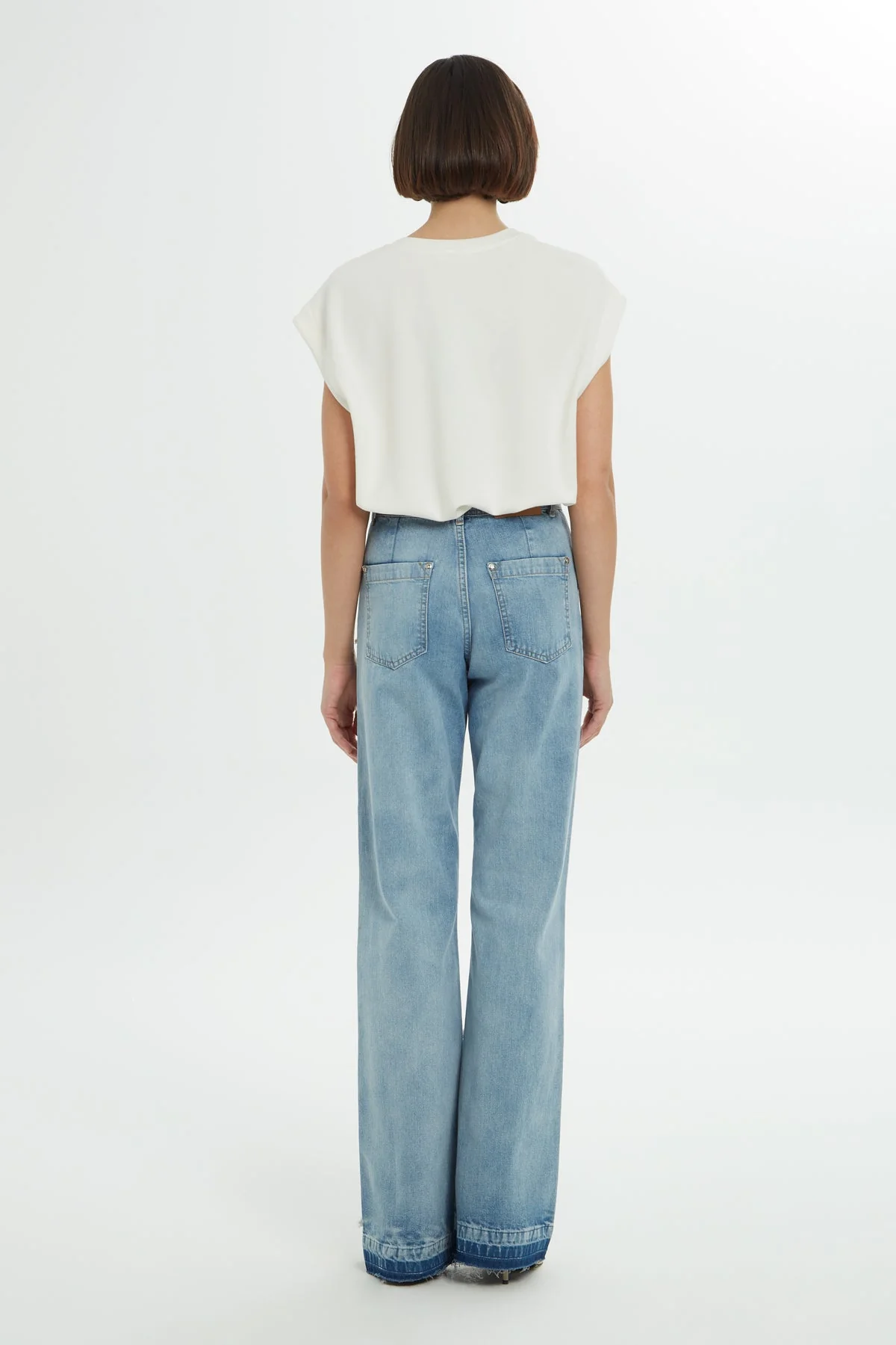 Blue Jacron Detailed Flare Jeans - Image 4