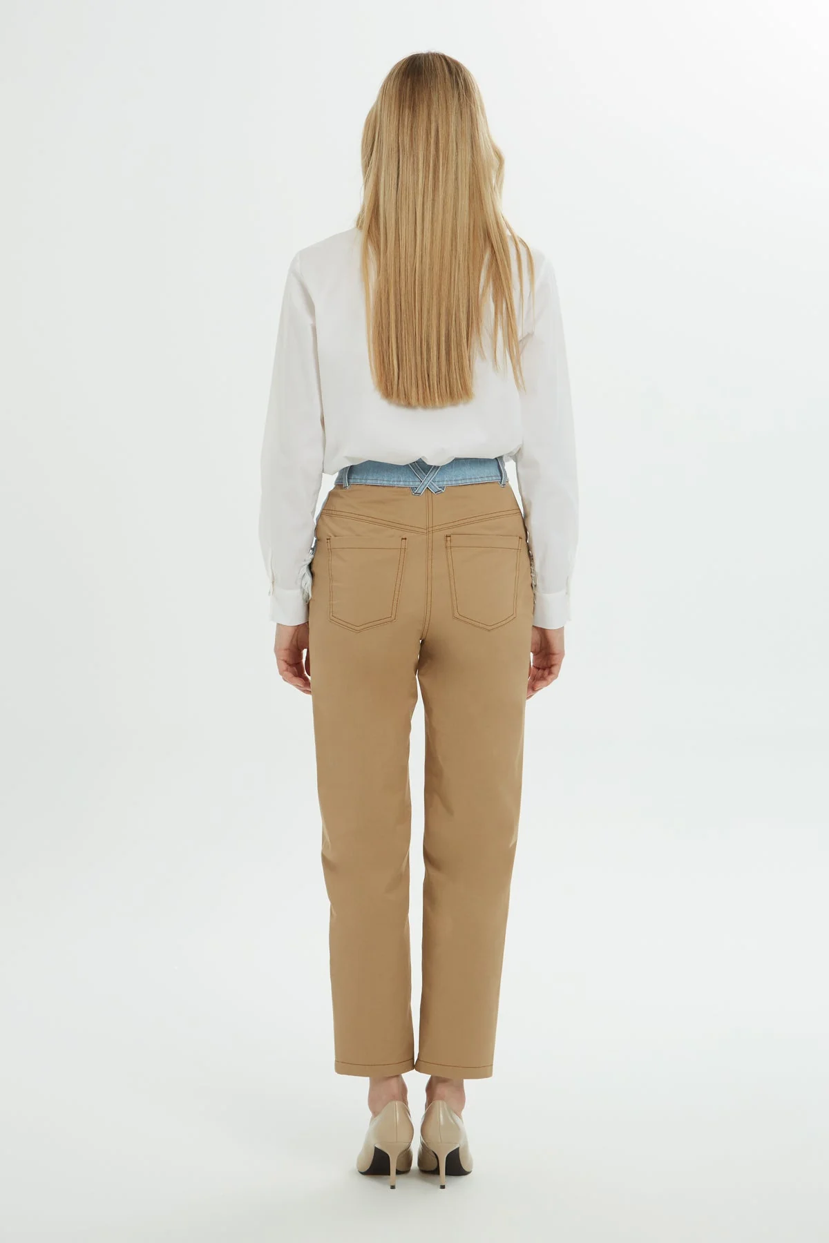 Blue Pants with Two-Tone Detail - Image 5