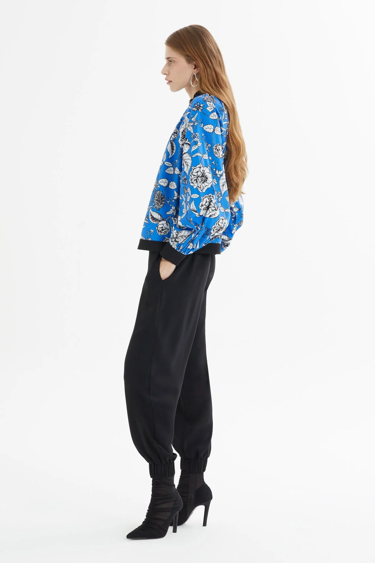 Blue Patterned Cotton Tracksuit - Image 3