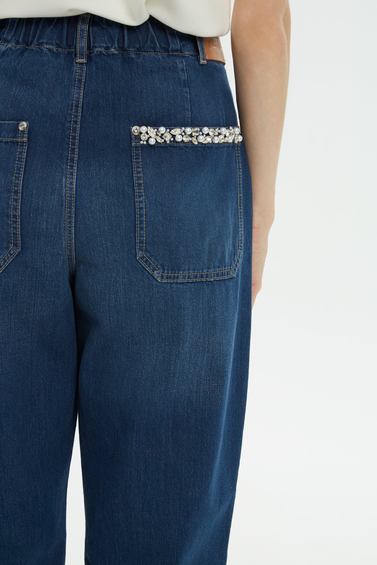 Blue Pocket-Detail Jeans - Image 2