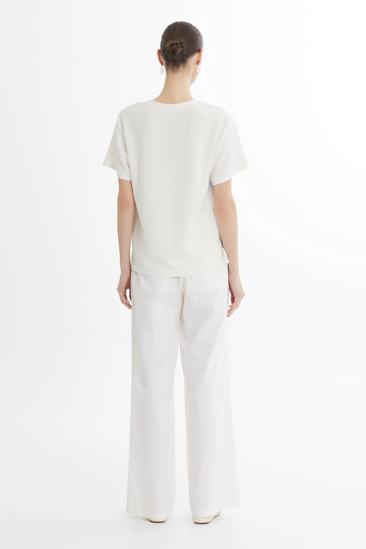Blue Sequin Embroidered T-Shirt - Image 4