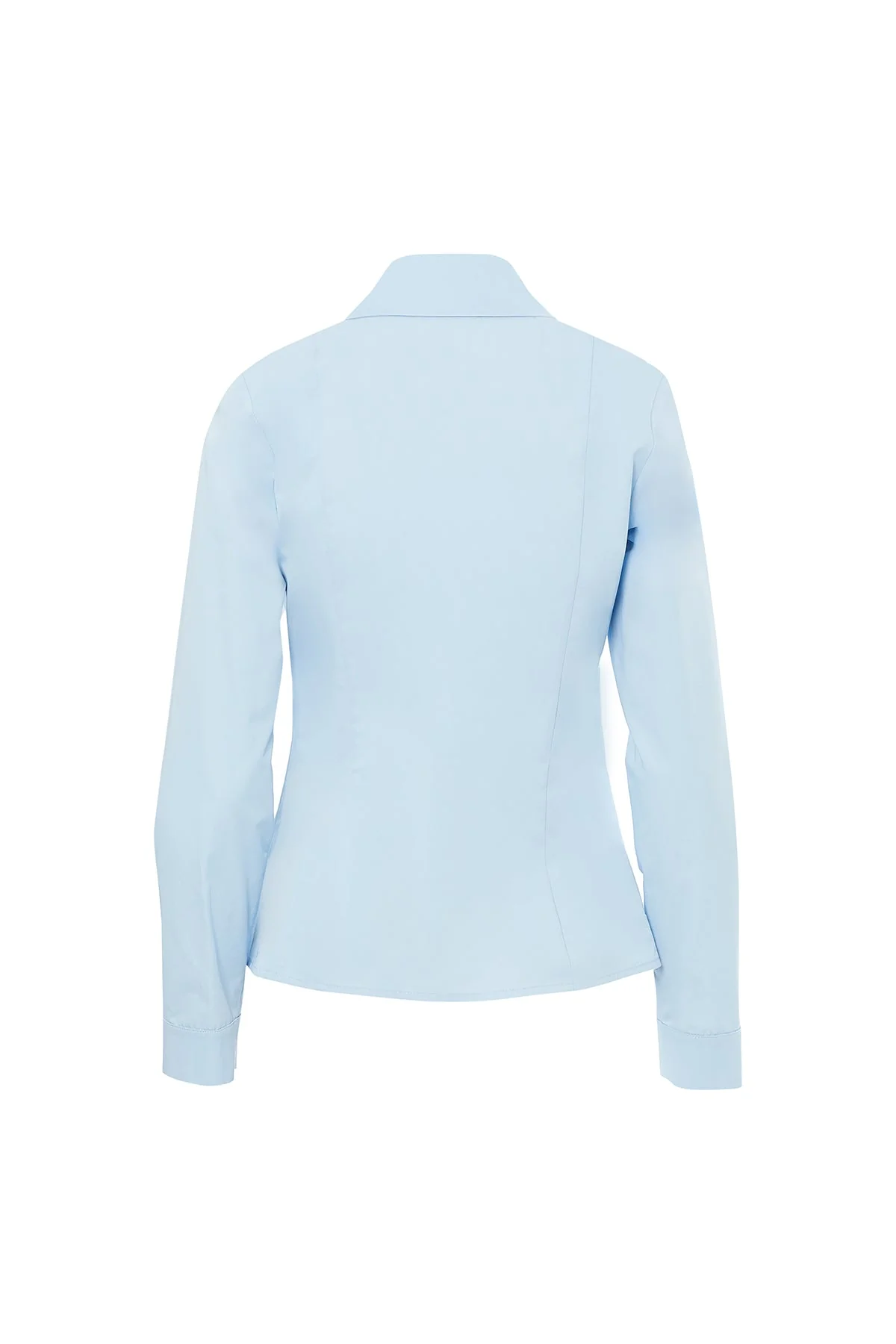 Blue Shirt with Buttoned Pocket Detail - Image 3