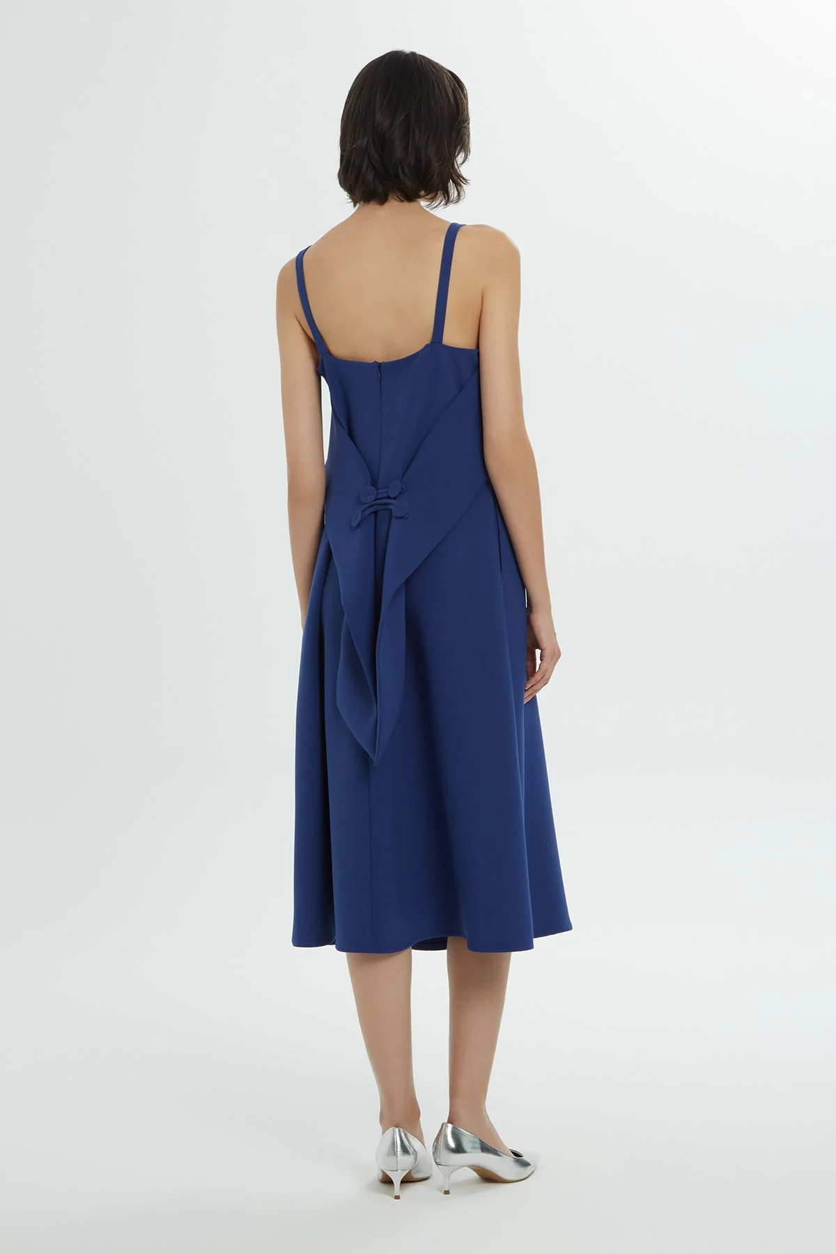 Blue Strappy Midi Dress - Image 4
