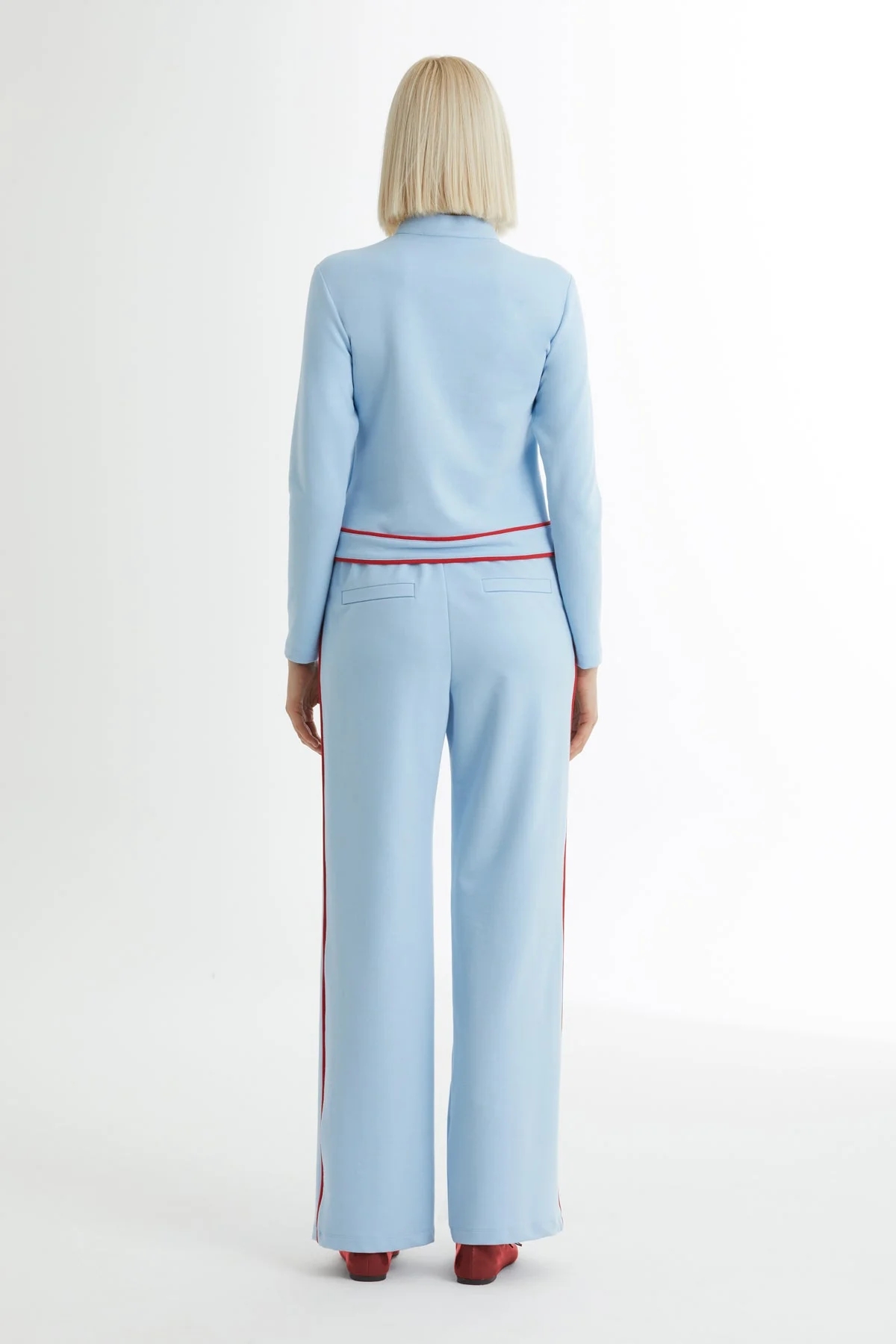 Blue Sweatshirt Set with Blouse and Pants - Image 4