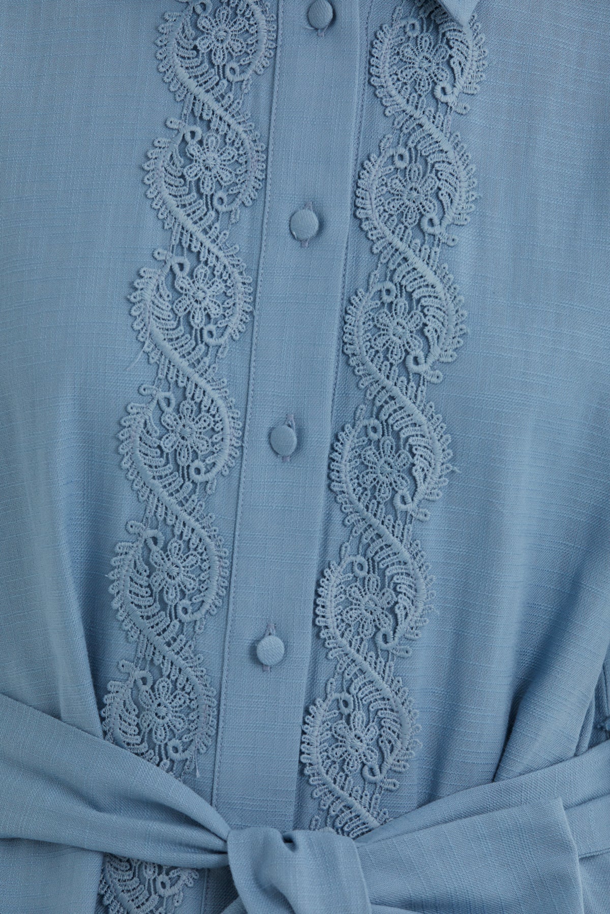 Blue Tie-Waist Dress - Image 3