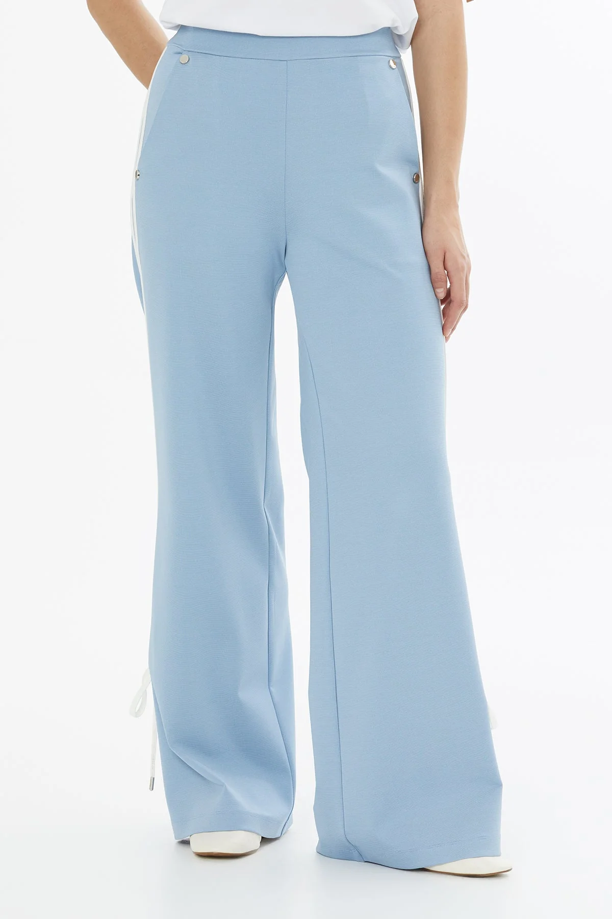 Blue Trim Detail Sweatpants - Image 2