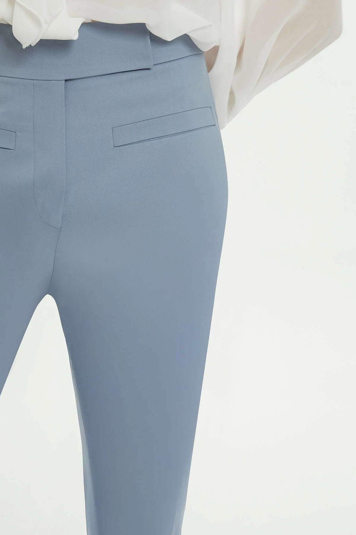 Blue Trousers with Pocket Detail - Image 2
