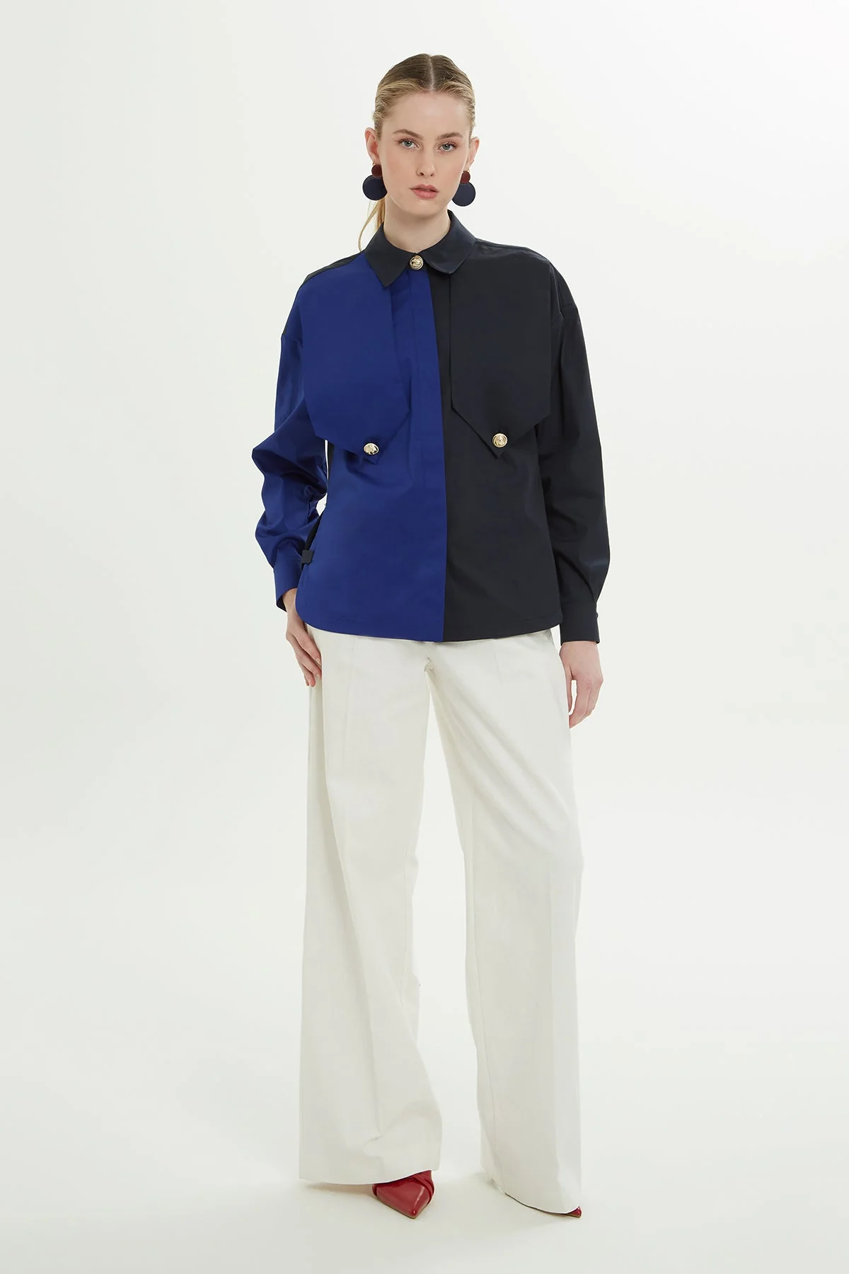 Blue Two-Tone Shirt