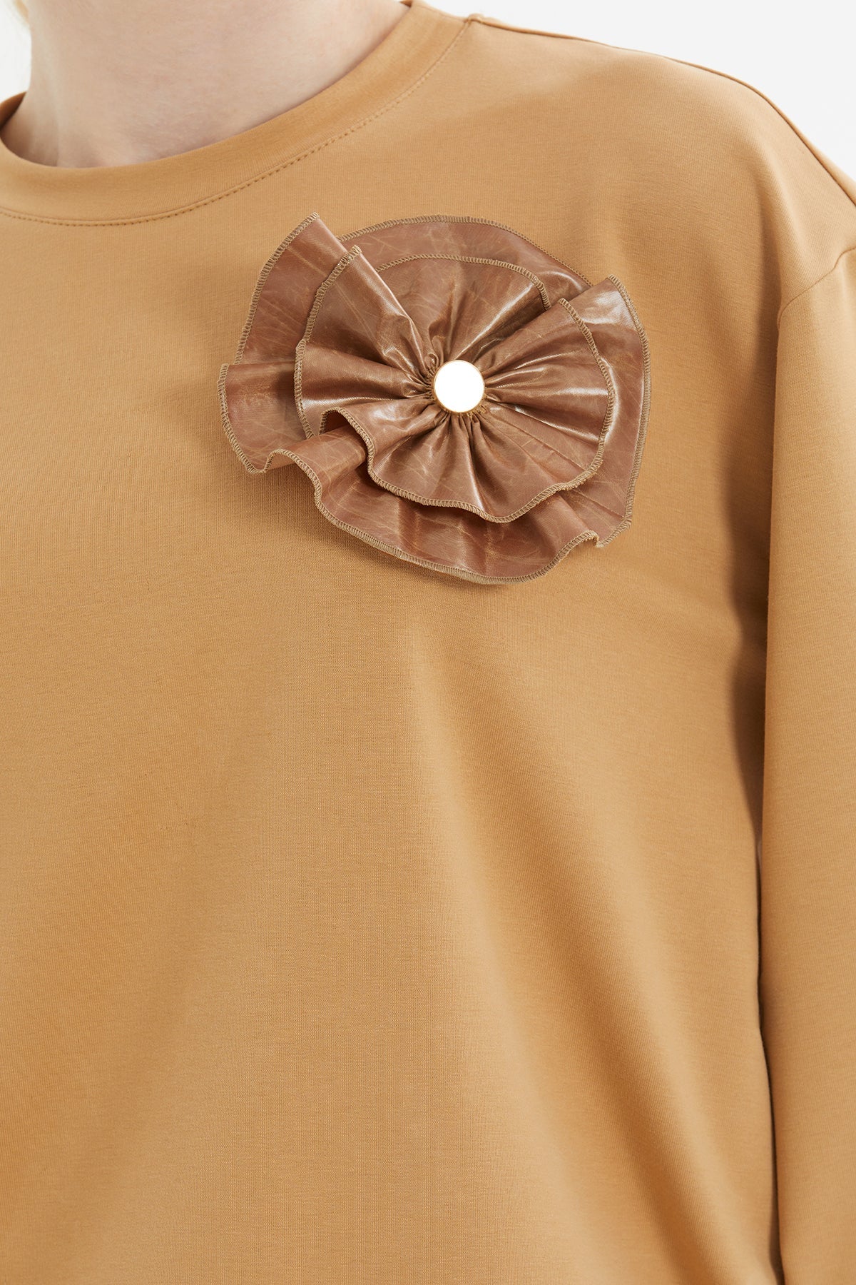Brown Brooch-Detail Tracksuit - Image 3