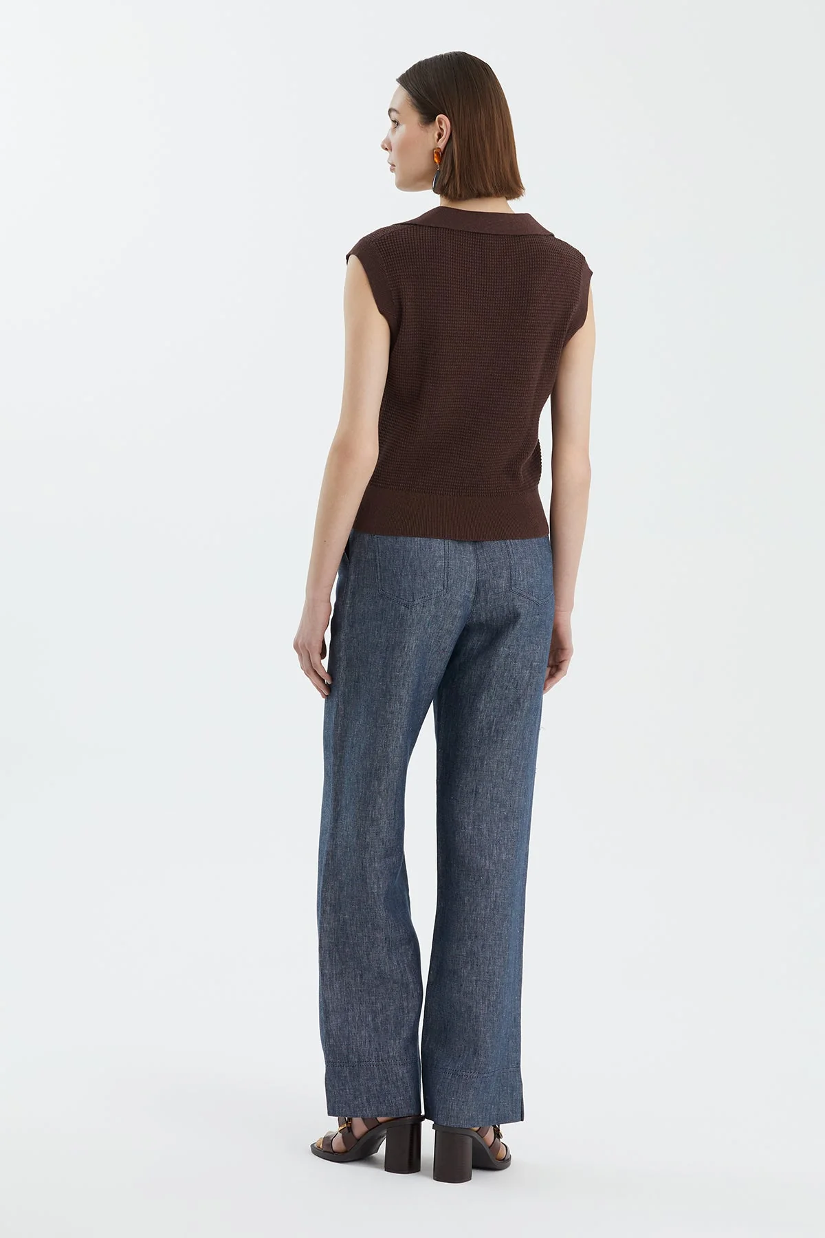 Brown Classic Polo Neck Knit - Image 4