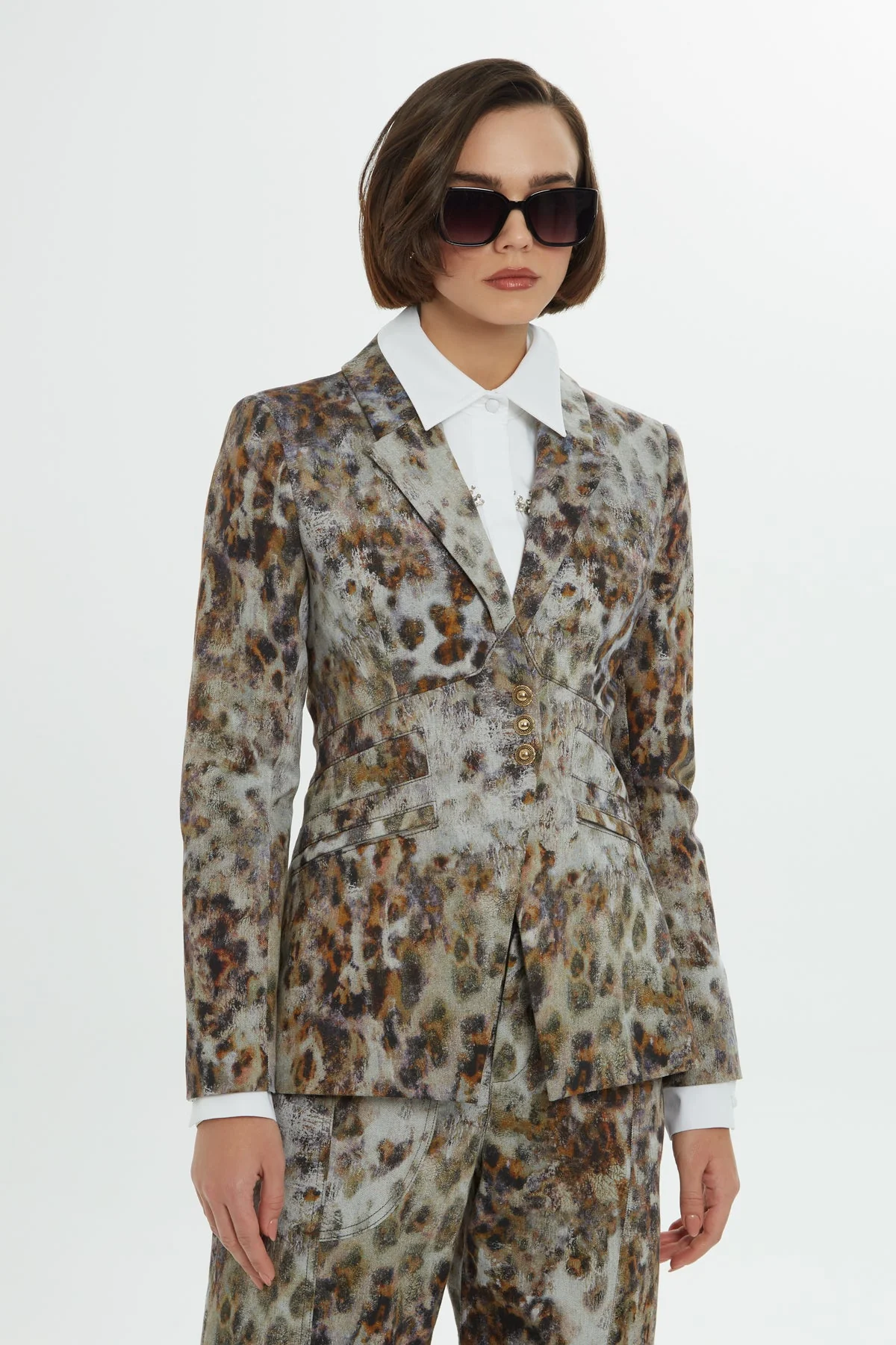 Brown Leopard-Print Lined Jacket - Image 3