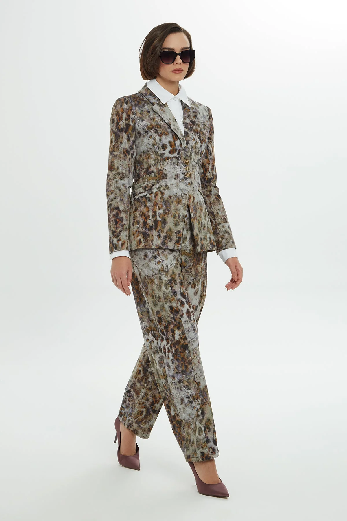Brown Leopard-Print Lined Jacket - Image 4