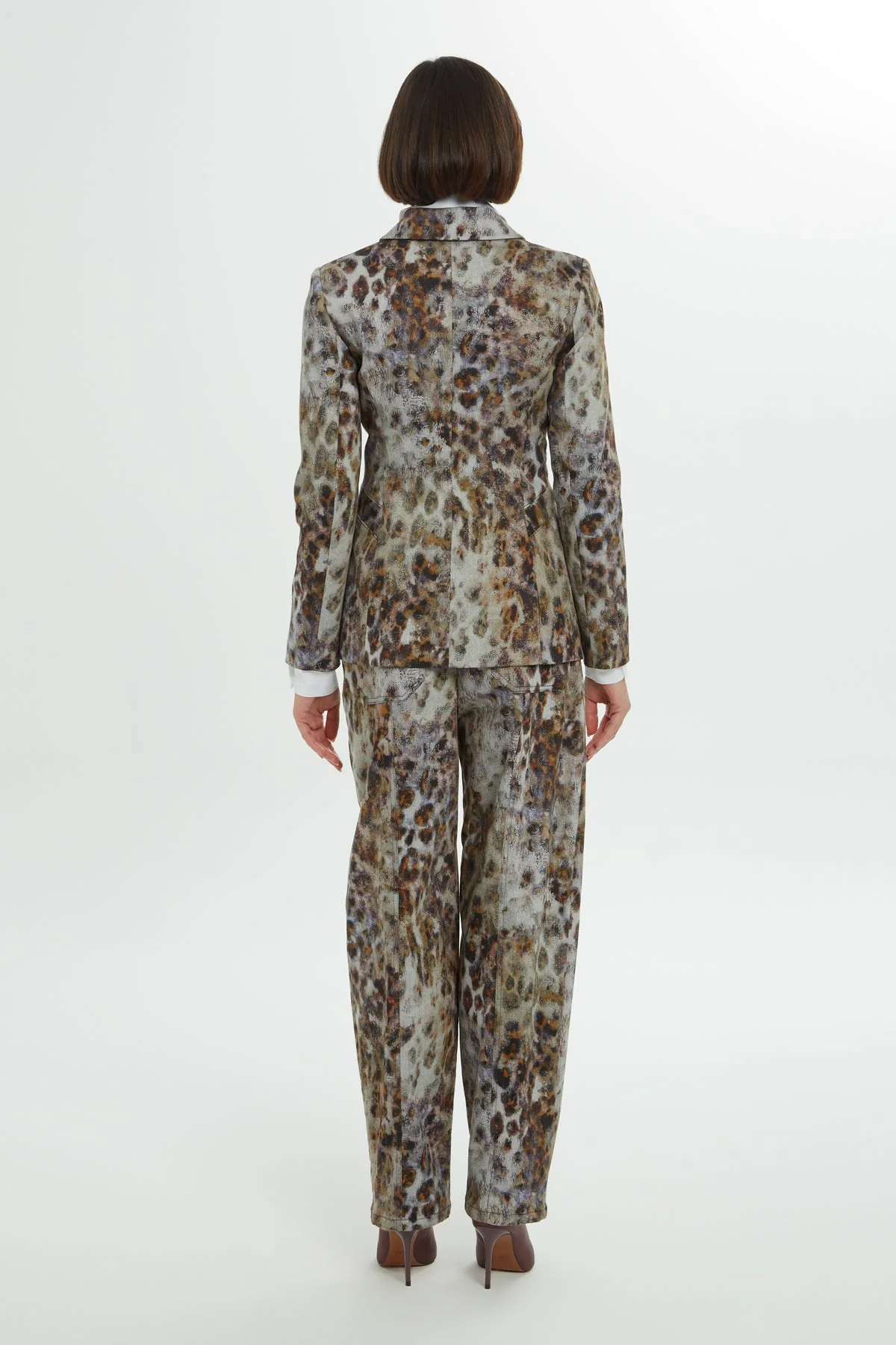 Brown Leopard-Print Lined Jacket - Image 5