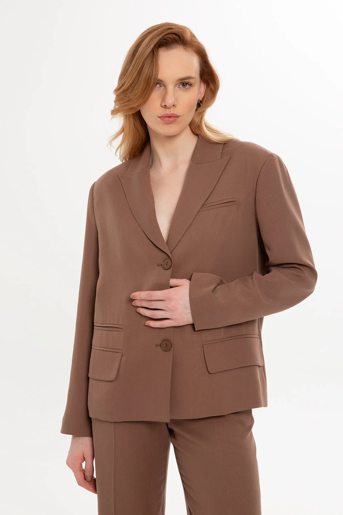 Brown Suit with Button-Back Jacket - Image 2