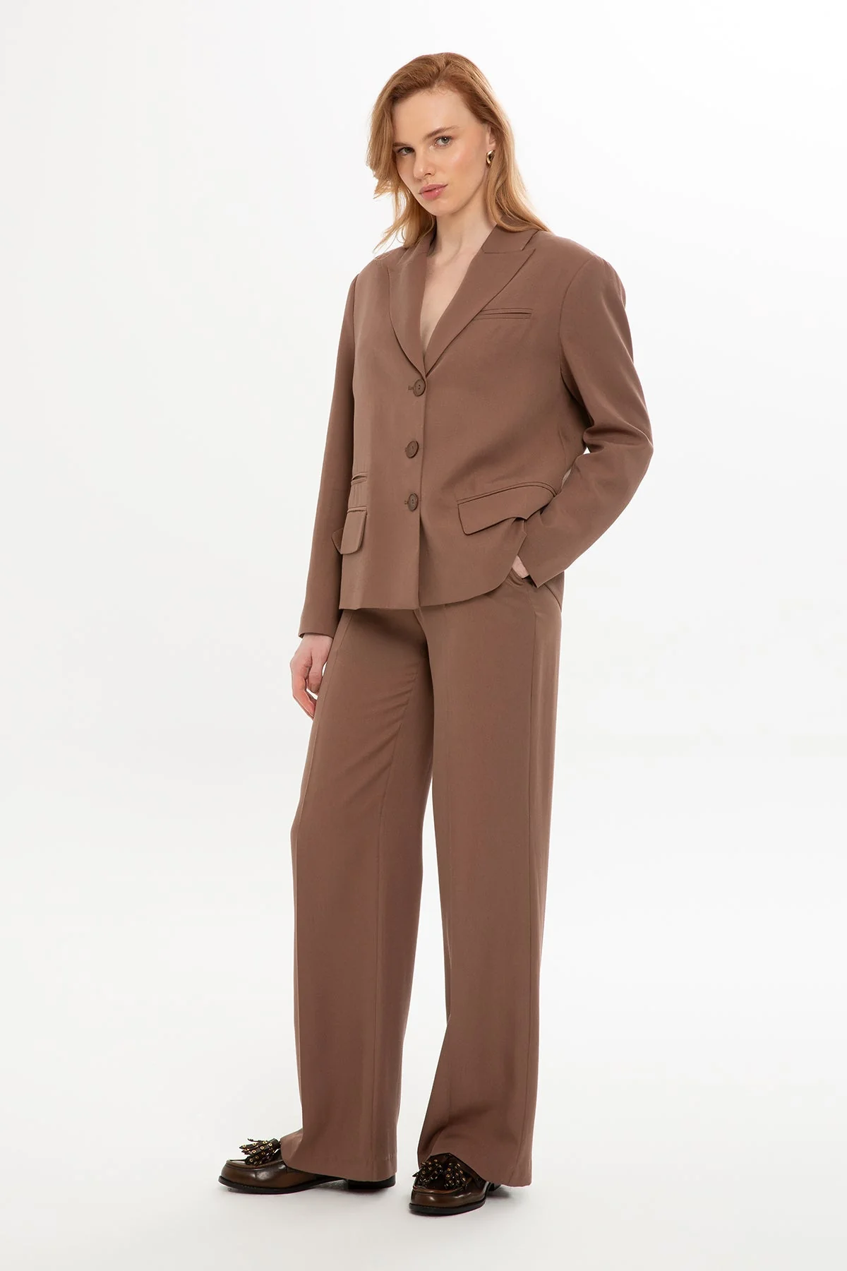 Brown Suit with Button-Back Jacket - Image 3