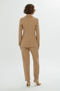 Brown Suit with Carrot Pants - Image 3